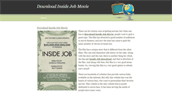 Desktop Screenshot of inside-job-movie-download.weebly.com