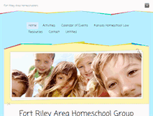 Tablet Screenshot of fortrileyareahomeschoolnetwork.weebly.com