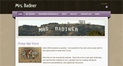 Desktop Screenshot of mrsbadiner.weebly.com