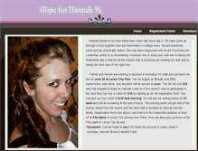 Tablet Screenshot of hopeforhannah5k.weebly.com