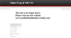 Desktop Screenshot of medfordelks.weebly.com