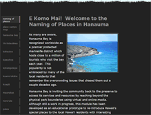 Tablet Screenshot of placenamesofhanauma.weebly.com