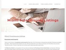 Tablet Screenshot of miamiforeclosureslistings.weebly.com