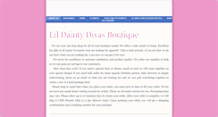 Desktop Screenshot of lildaintydivasboutique.weebly.com