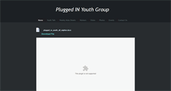 Desktop Screenshot of pluggedinyouth.weebly.com