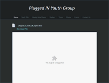 Tablet Screenshot of pluggedinyouth.weebly.com