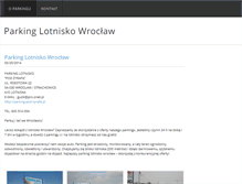 Tablet Screenshot of parking-lotnisko-wroclaw.weebly.com