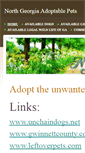 Mobile Screenshot of northgeorgiaadoptablepets.weebly.com