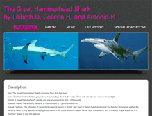 Tablet Screenshot of greathammerheadshark.weebly.com