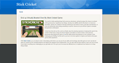 Desktop Screenshot of olstickcricket.weebly.com