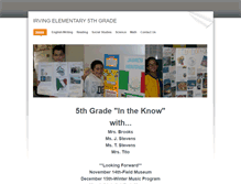 Tablet Screenshot of irving5th.weebly.com