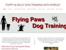 Tablet Screenshot of flyingpawsdogtraining.weebly.com