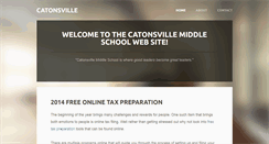 Desktop Screenshot of catonsvillems.weebly.com