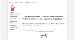 Desktop Screenshot of 1000papercranes.weebly.com