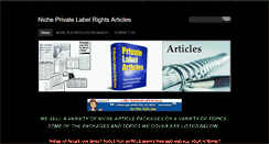 Desktop Screenshot of nicheprivatelabelrightsarticles.weebly.com