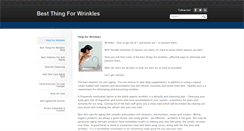 Desktop Screenshot of bestthingforwrinkles.weebly.com