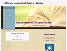 Tablet Screenshot of kitcarsonlibrary.weebly.com