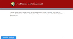 Desktop Screenshot of iowamasonicmentor.weebly.com