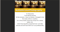 Desktop Screenshot of notsoseriousphotography.weebly.com
