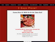 Tablet Screenshot of 2guyspizza.weebly.com