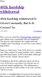 Mobile Screenshot of 401khardshipwithdrawal.weebly.com