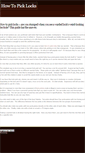 Mobile Screenshot of howtopicklocks101.weebly.com