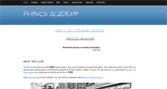 Desktop Screenshot of physicsacademy.weebly.com