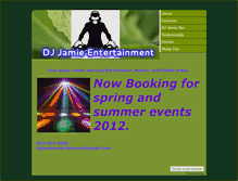 Tablet Screenshot of djjamieentertainment.weebly.com