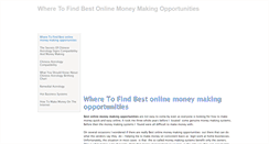 Desktop Screenshot of bestonlinemoneymakingopportunities.weebly.com