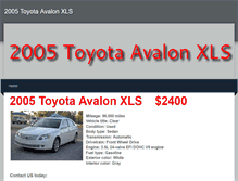Tablet Screenshot of 2005toyotaavalon.weebly.com