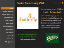 Tablet Screenshot of poplinpta.weebly.com