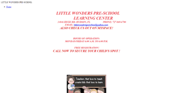 Desktop Screenshot of littlewonderspreschool.weebly.com