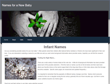 Tablet Screenshot of infantnames.weebly.com