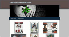 Desktop Screenshot of gamesevensportscards.weebly.com