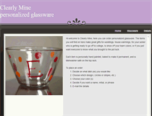 Tablet Screenshot of clearlymineglassware.weebly.com