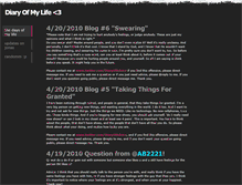 Tablet Screenshot of diaryofmylife.weebly.com