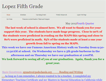 Tablet Screenshot of lopezfifthgrade.weebly.com