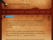 Tablet Screenshot of annandrichardscleaning.weebly.com