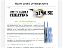Tablet Screenshot of howtocatchacheatingspouses.weebly.com