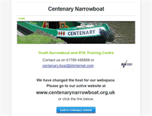Tablet Screenshot of centenarynarrowboat.weebly.com
