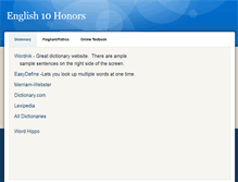 Tablet Screenshot of english10honors.weebly.com