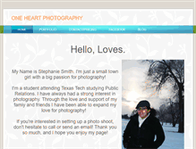 Tablet Screenshot of oneheartphotography.weebly.com