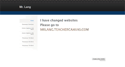 Desktop Screenshot of mrlangkhs.weebly.com