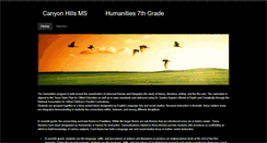 Desktop Screenshot of chmshumanities7.weebly.com
