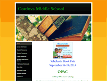 Tablet Screenshot of cordovamslibrary.weebly.com