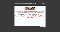Desktop Screenshot of frontiervillecheatshacksglitches.weebly.com