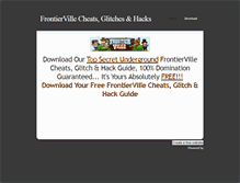 Tablet Screenshot of frontiervillecheatshacksglitches.weebly.com