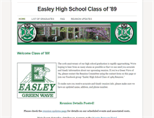 Tablet Screenshot of easleyclassof89.weebly.com