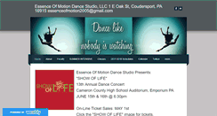 Desktop Screenshot of essenceofmotiondancestudio.weebly.com