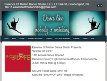 Tablet Screenshot of essenceofmotiondancestudio.weebly.com